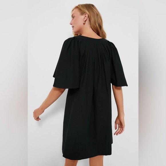 POMANDER PLACE Black Finley Flutter Sleeve Dress size large - Picture 13 of 13